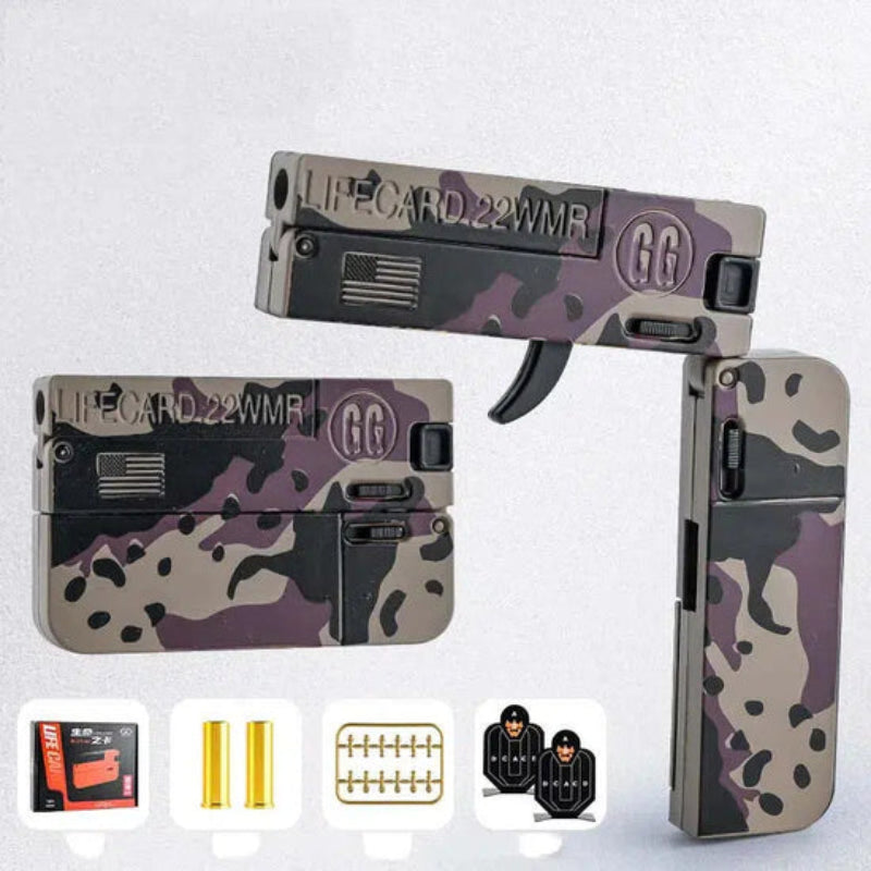 LifeCard Alloy Folding Nerf Pistol Toy Gun