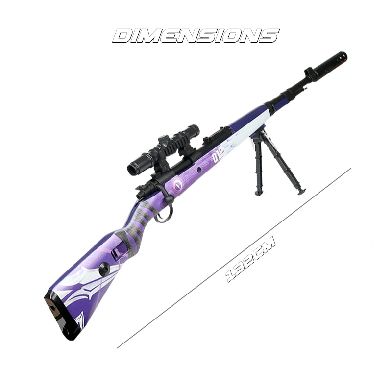 Purple Bolt Action Kar98k Sniper Rifle Nerf Guns
