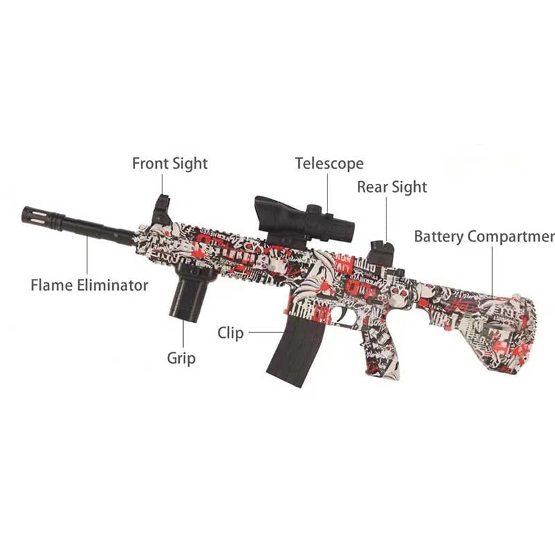 Plastic Graffiti Dual Modes HK416D Orbeez Gun