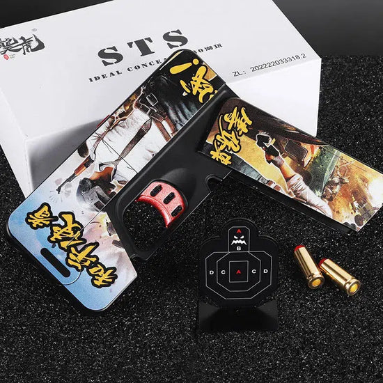 Chinese Style Lifecard Folding Nerf Gun Handgun