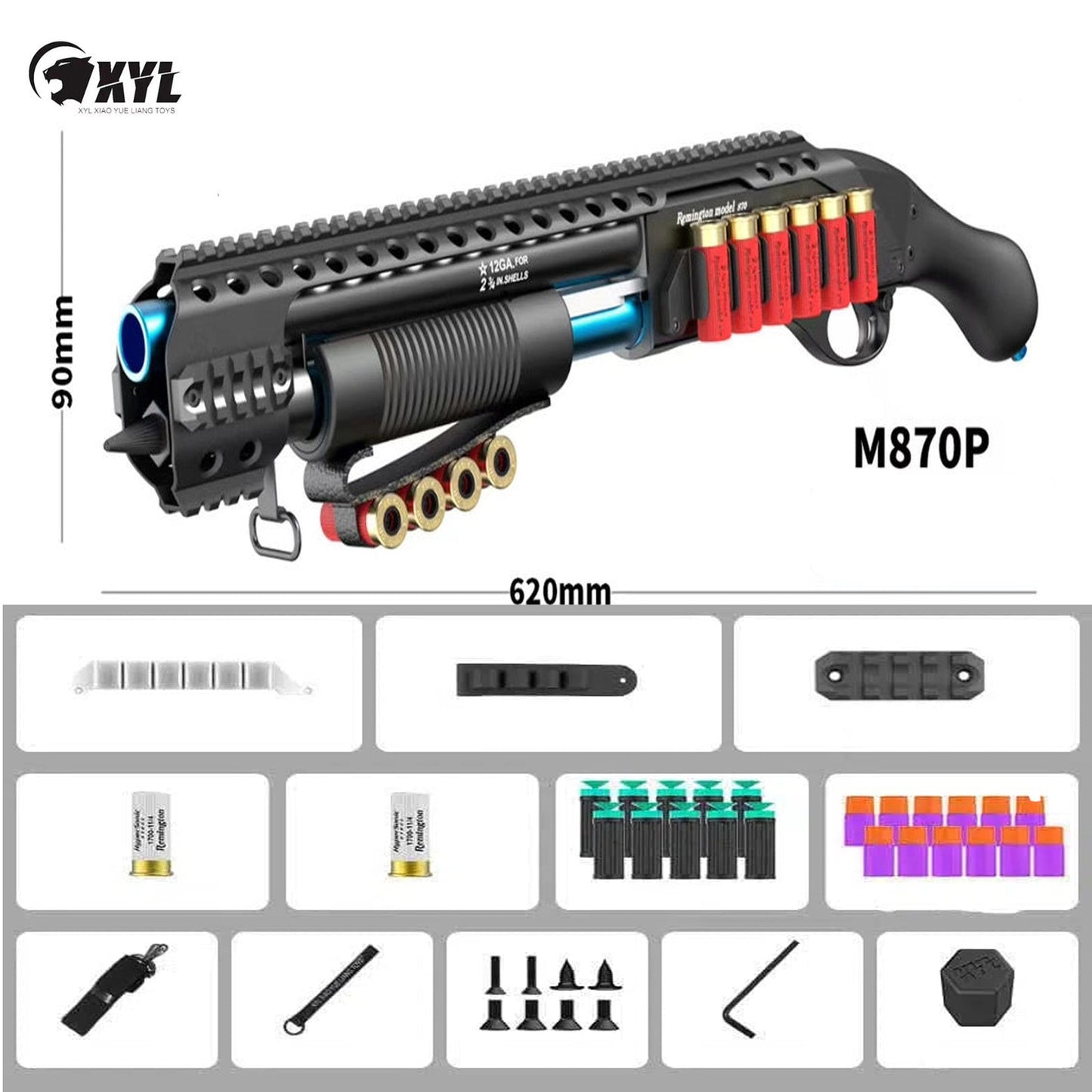 XYL Remington M870P Shotgun Sci-Fi Nerf Blaster