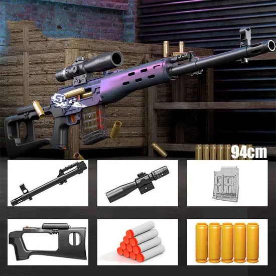 SVD Soft Bullet Manual Shell Ejecting Nerf Sniper