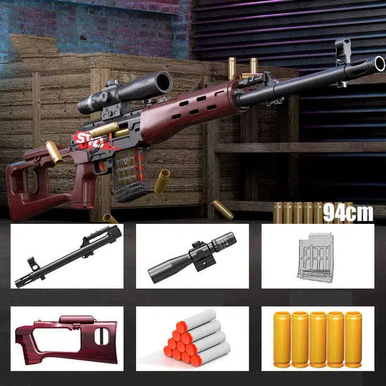 SVD Soft Bullet Manual Shell Ejecting Nerf Sniper
