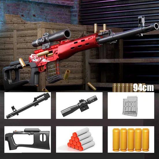 SVD Soft Bullet Manual Shell Ejecting Nerf Sniper