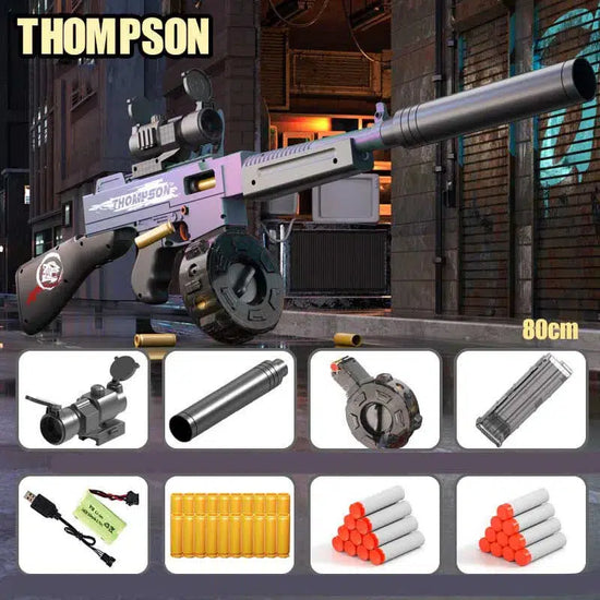 Manual Automatic Thompson Submachine Gun Nerf SMG