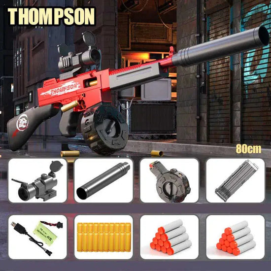 Manual Automatic Thompson Submachine Gun Nerf SMG