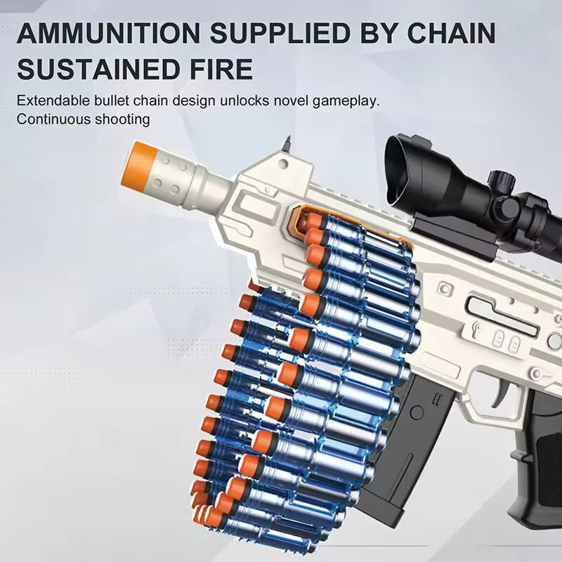 White UMP Battery Guns Nerf Machine Gun