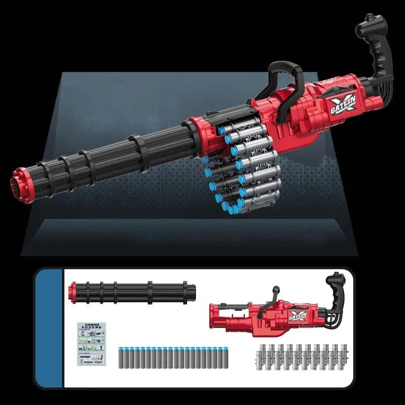 Shell Ejecting Chain Manual Nerf Gatling Gun