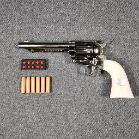 1873 Colt Silver Alloy Nerf Revolver Toy
