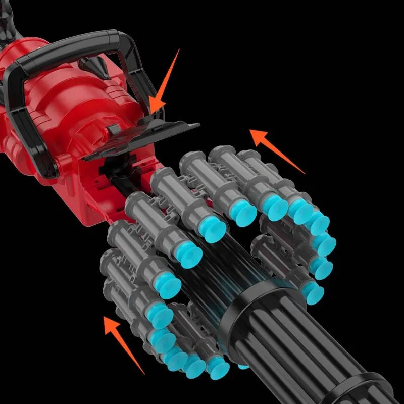 Shell Ejecting Chain Manual Nerf Gatling Gun