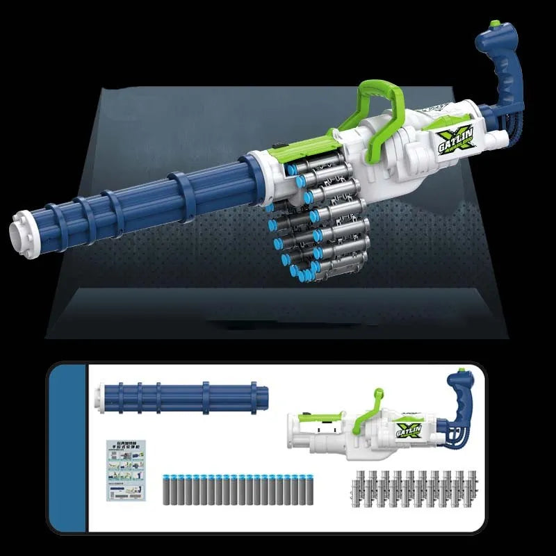 Shell Ejecting Chain Manual Nerf Gatling Gun