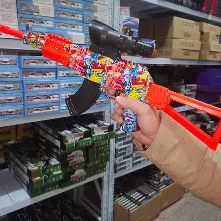 Orange Graffiti Full Auto Orbeez Gun AK47