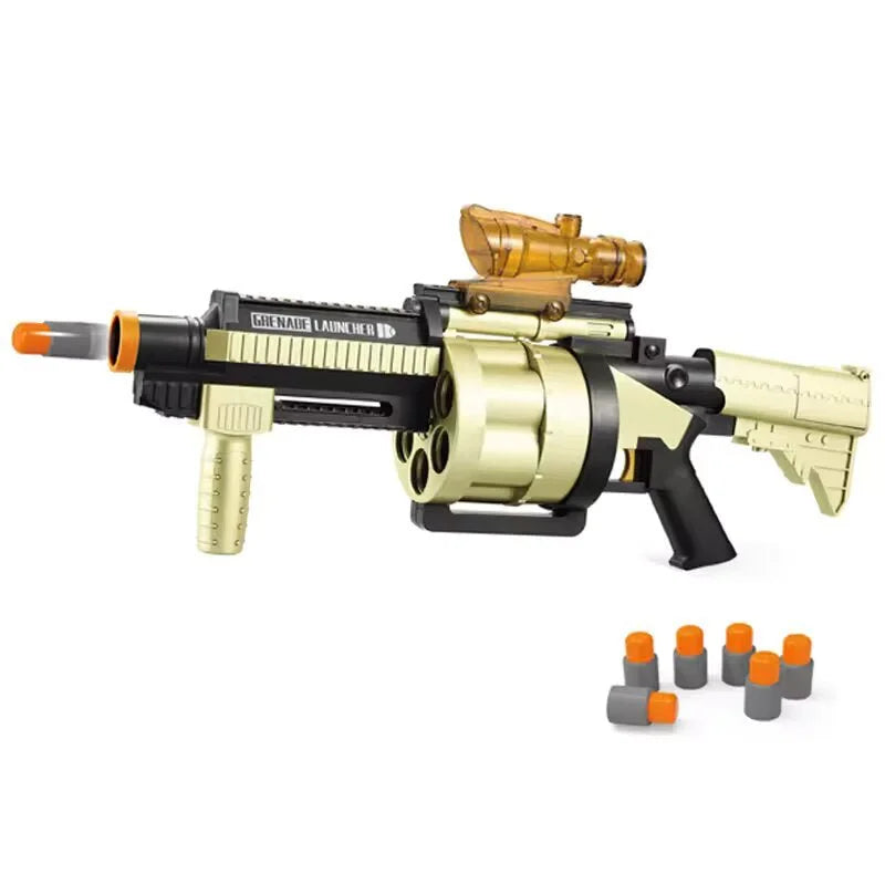 Pump Action Grenade Launcher 6 Rounds Nerf Guns