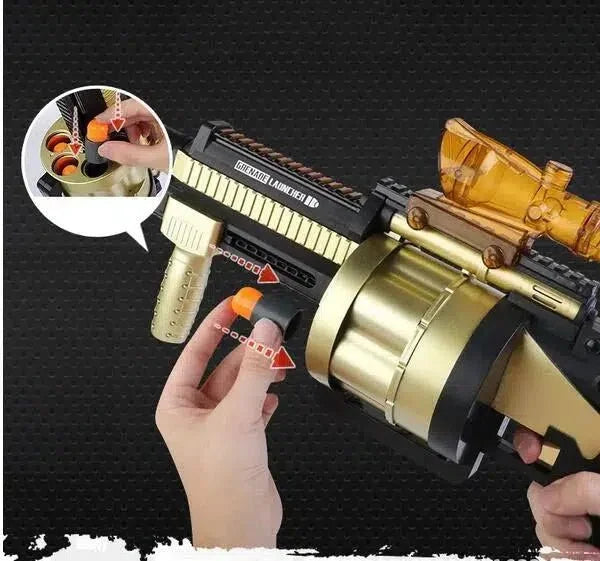 Pump Action Grenade Launcher 6 Rounds Nerf Guns