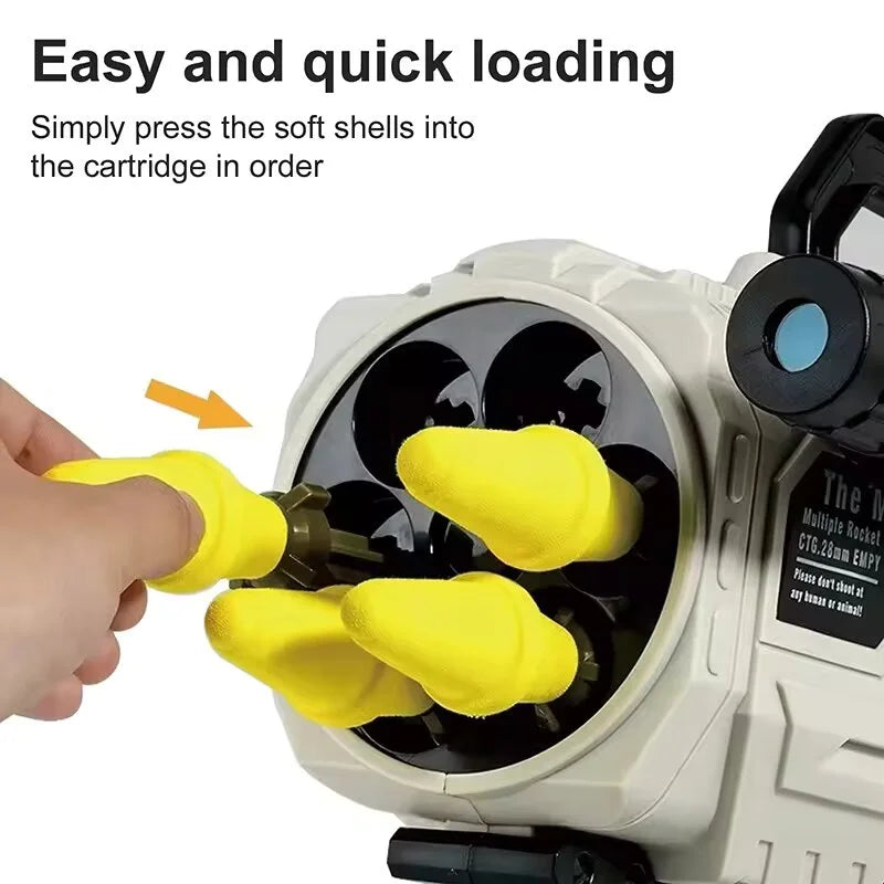 6 Hole With Sound Effects RPG Nerf Gun Rocket Launcher