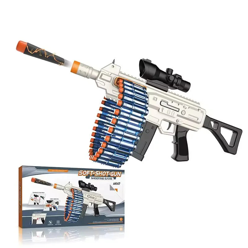 White UMP Battery Guns Nerf Machine Gun