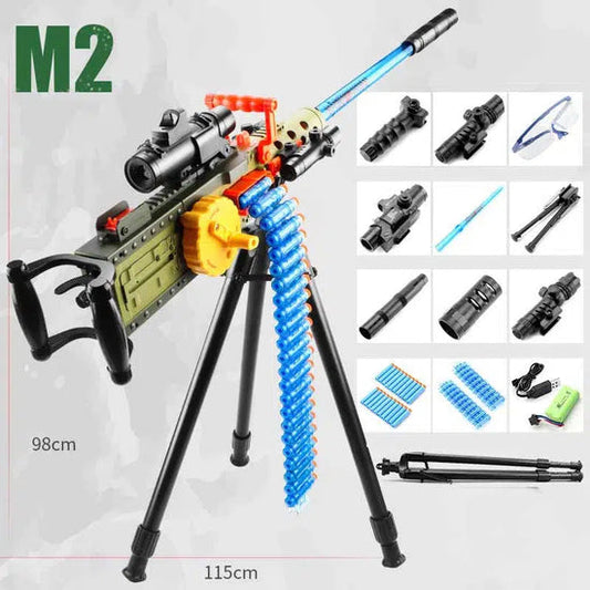 Tan Automatic M2 Chain Nerf Machine Gun
