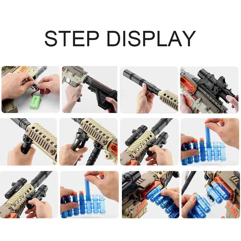 Tan M2 Machine Chain Gun Nerf Gun
