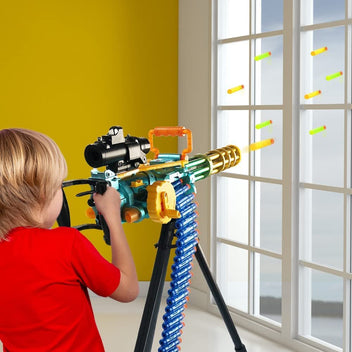 Rainbow Minigun Nerf Gun With Carrying Handle