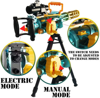 Rainbow Minigun Nerf Gun With Carrying Handle