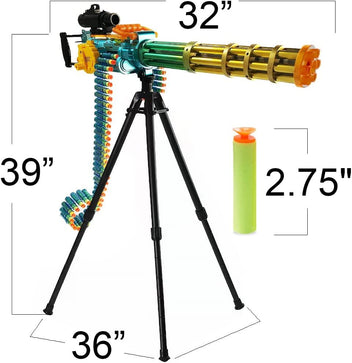Rainbow Minigun Nerf Gun With Carrying Handle