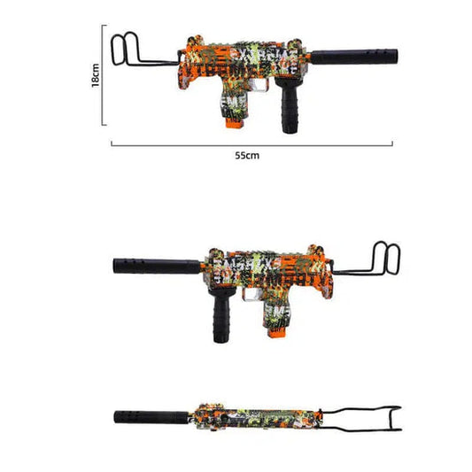 Hopper Fed Electric Plastic UZI SMG Orbeez Gun