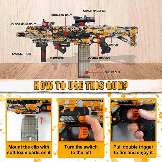V6 Flywheel High Rate Nerf Foam Fire