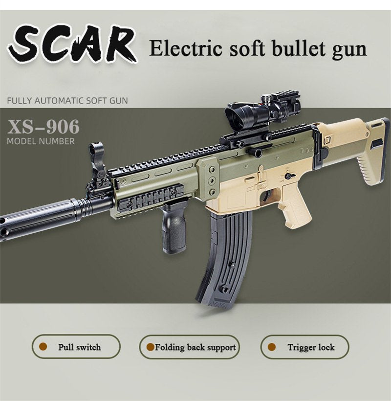 automatic scar assault rifle nerf gun