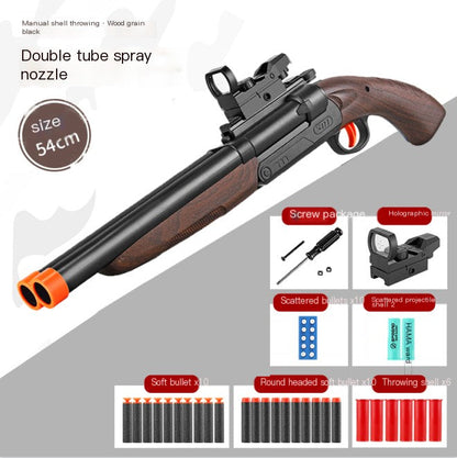 Double-barreled shell-ejecting shotgun nerf shotgun