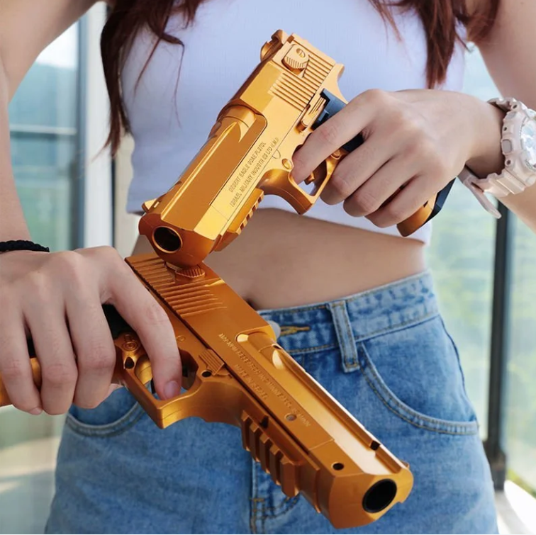 Nerf Shell Drop Blowback Shell Ejecting Gold Nerf Desert Eagle – RNGCA