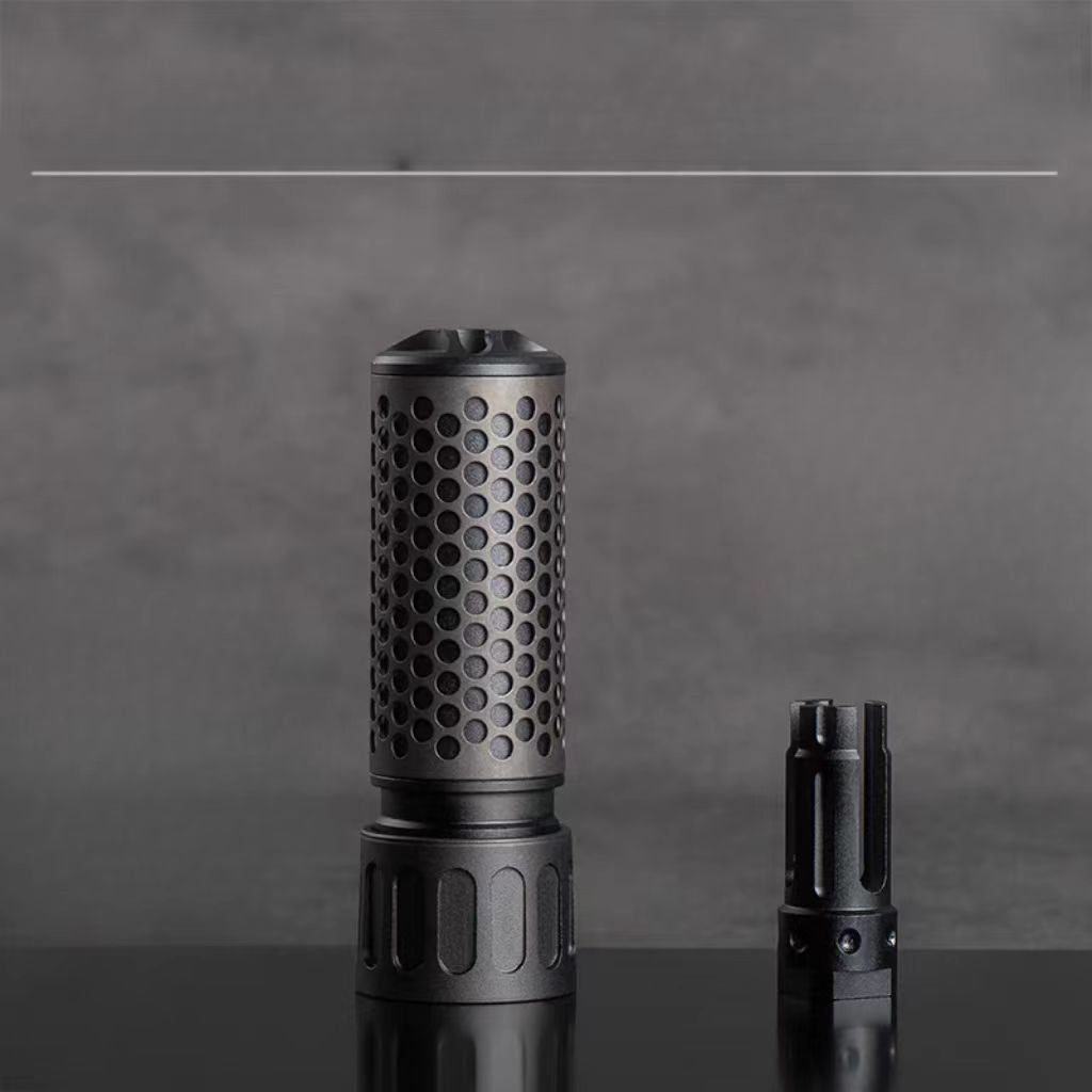 14mm CCW Interface Quick Release QDC Honeycomb Metal Silencer