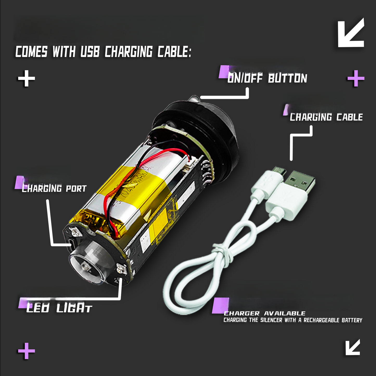 14mm CCW Fire Bear Chargeable Luminous Suppressor