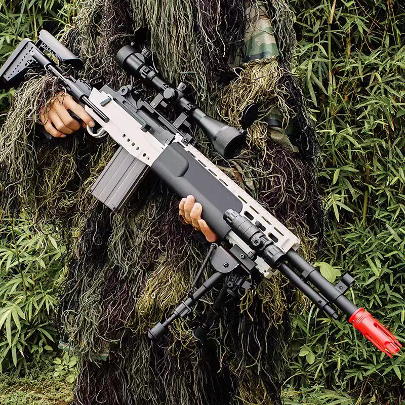 MK14 Black With 32x Scope Nerf Sniper