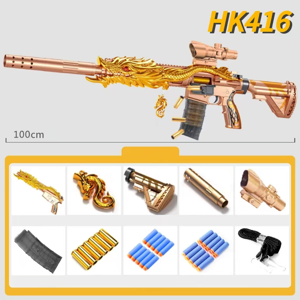 Cool dragon skin hk416 rifle nerf blaster