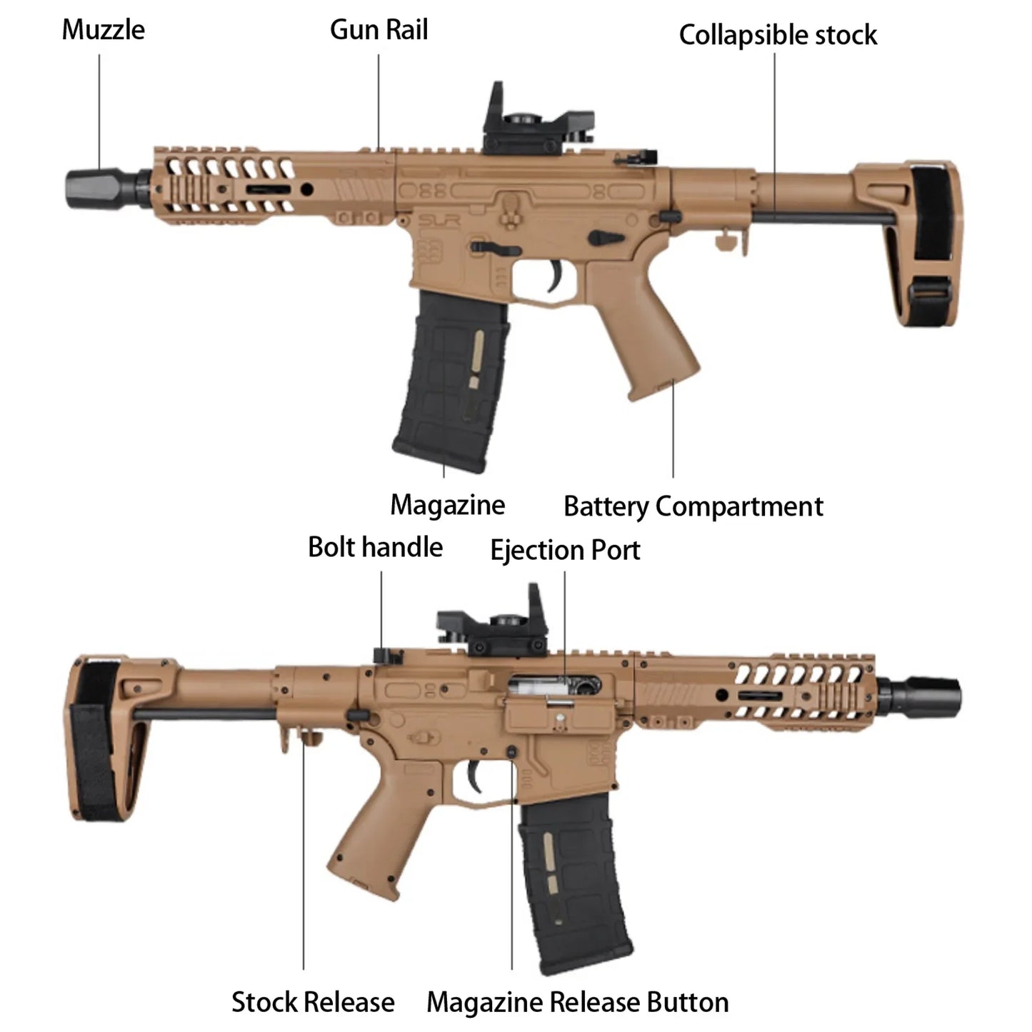 Fully Automatic Adult SLR SMG Gun Gel Blaster