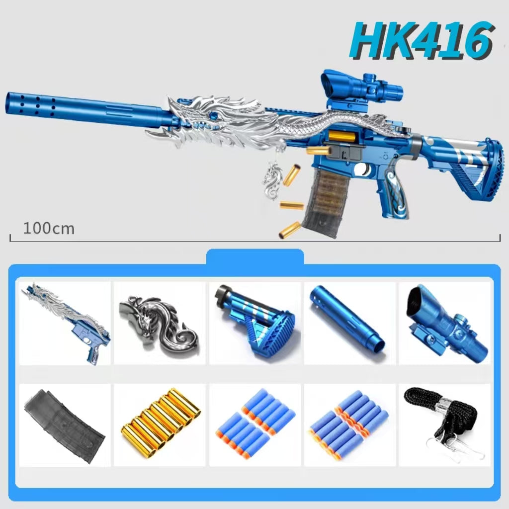 Cool dragon skin hk416 rifle nerf blaster