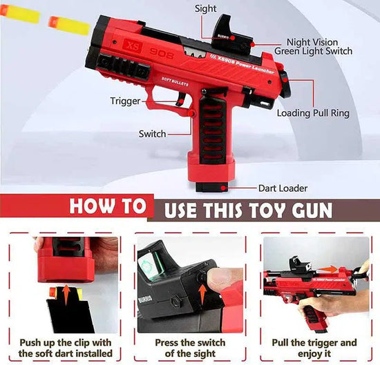 xs908 raptor soft bullet nerf blaster