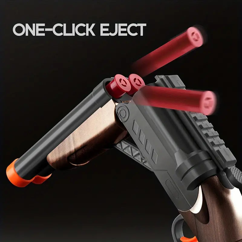 Double-barreled shell-ejecting shotgun nerf shotgun