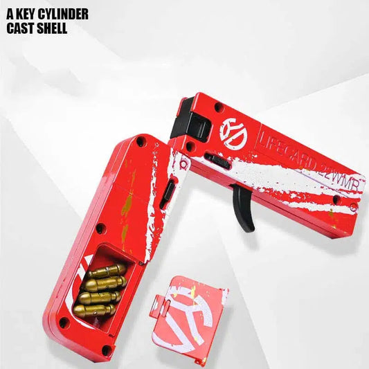 LifeCard Alloy Folding Nerf Pistol Toy Gun