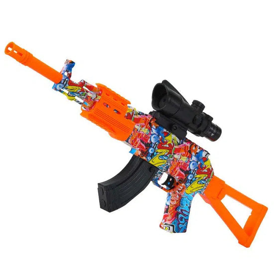 Orange Graffiti AK47 Electric Orbeez Gun