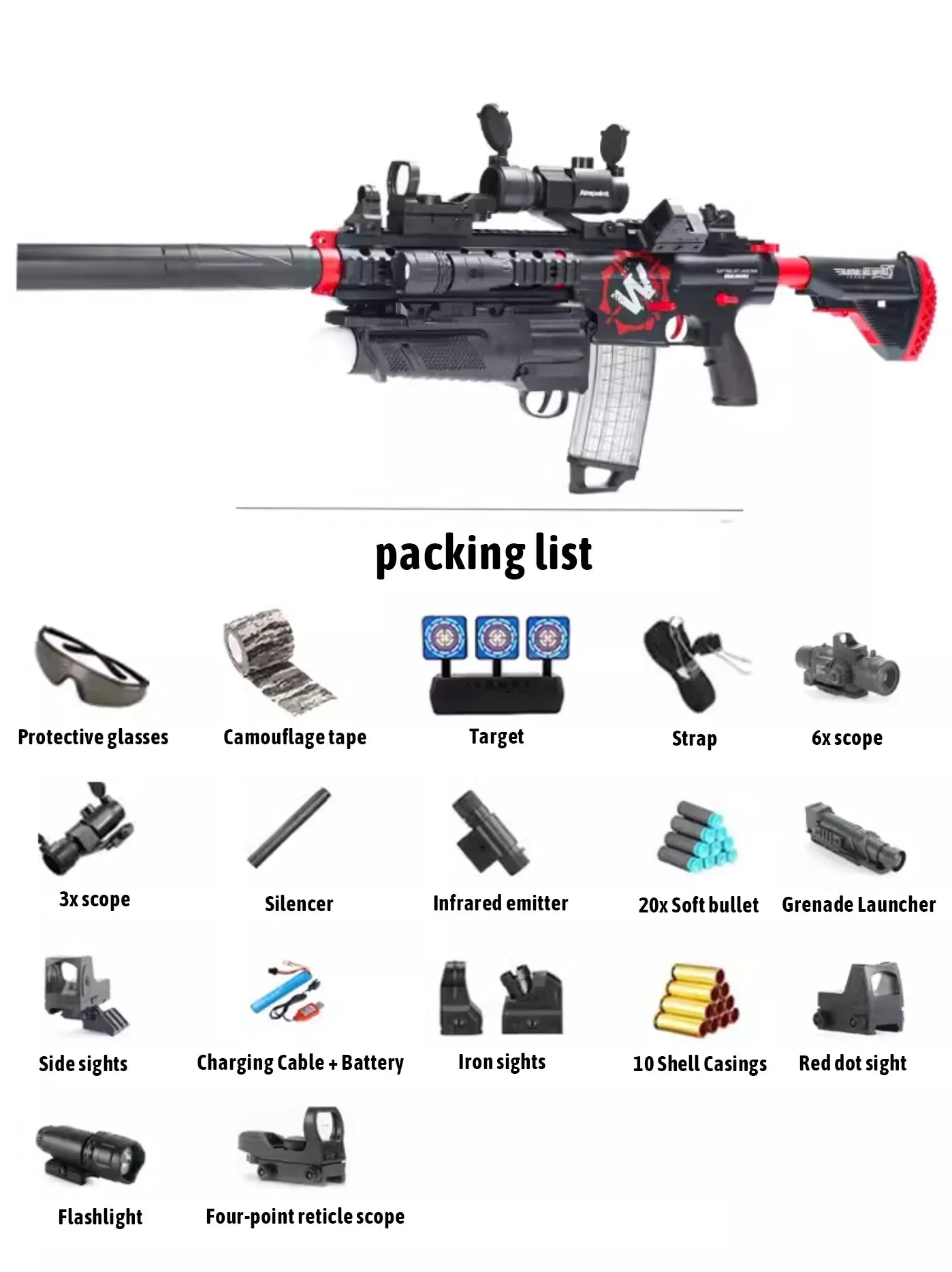 Automatic HK416 rifle nice nerf guns