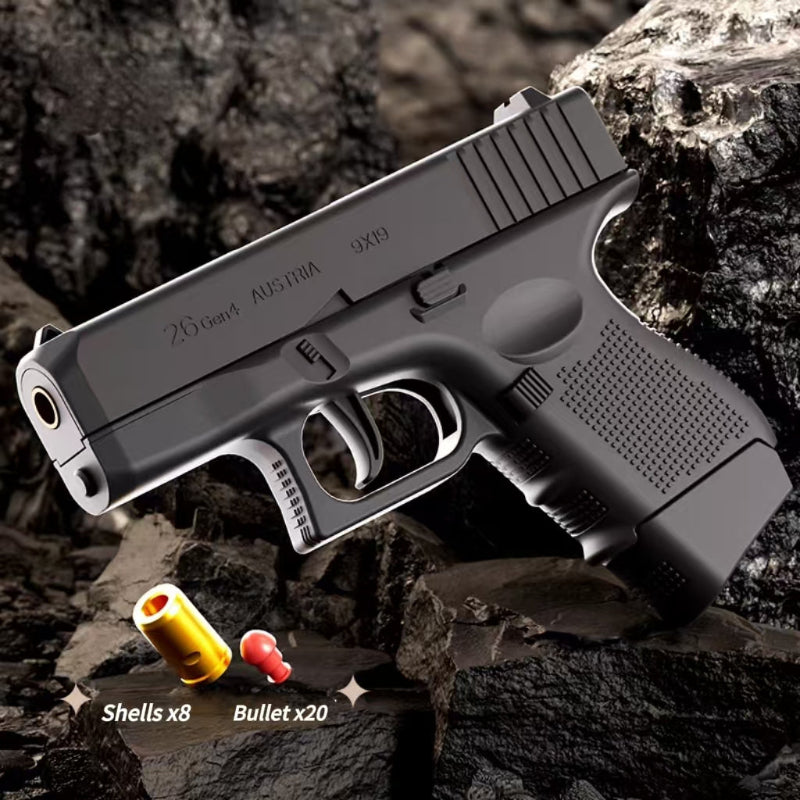 Glock 26 Semi Auto Blowback Plastic Nerf Pistol