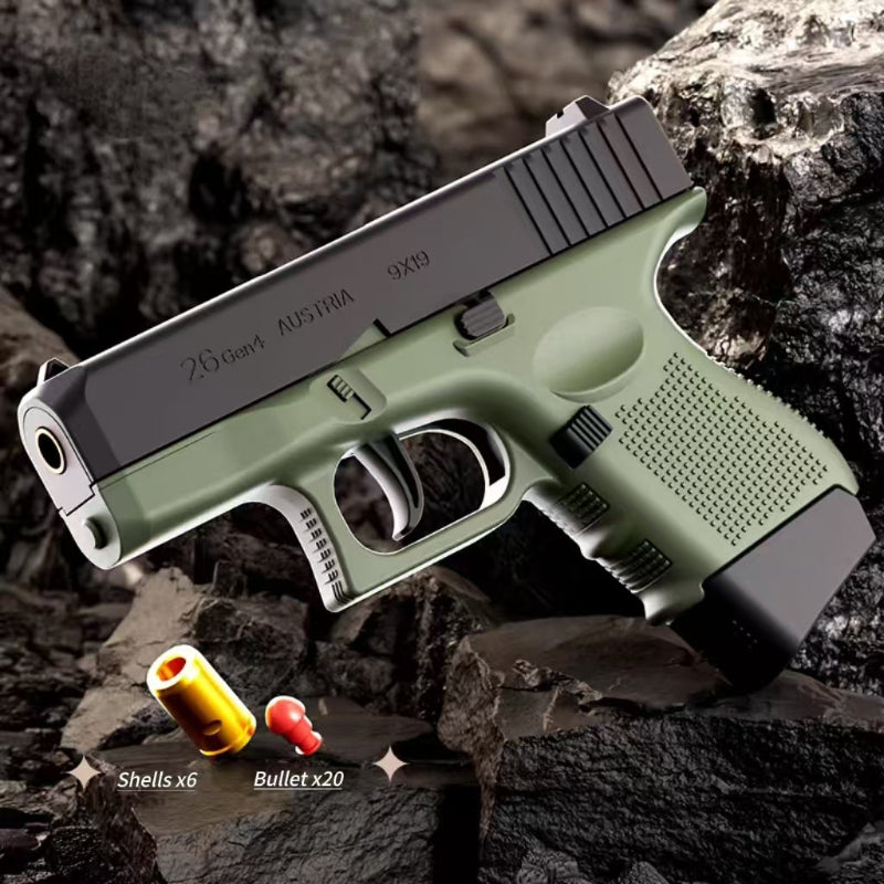 Glock 26 Semi Auto Blowback Plastic Nerf Pistol