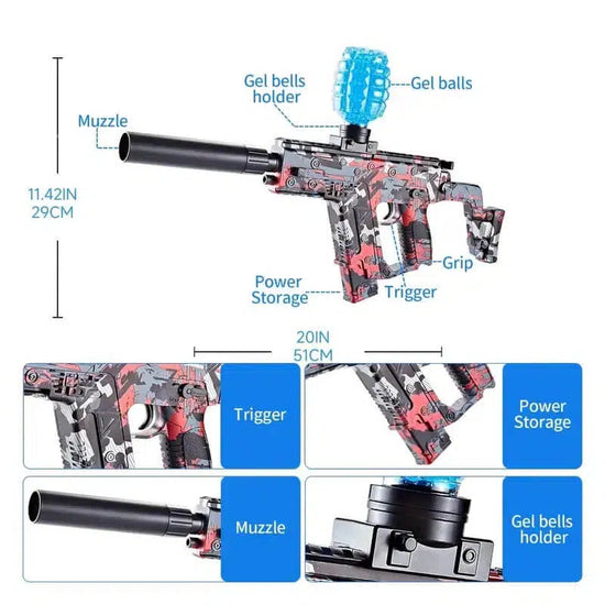 Manual And Automatic Cool Vector Orbeez Gun